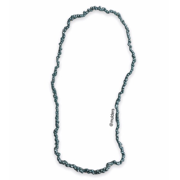 Vintage Jewelry - Vintage Jewelry Light Blue Long Mini Shell Lei Necklace